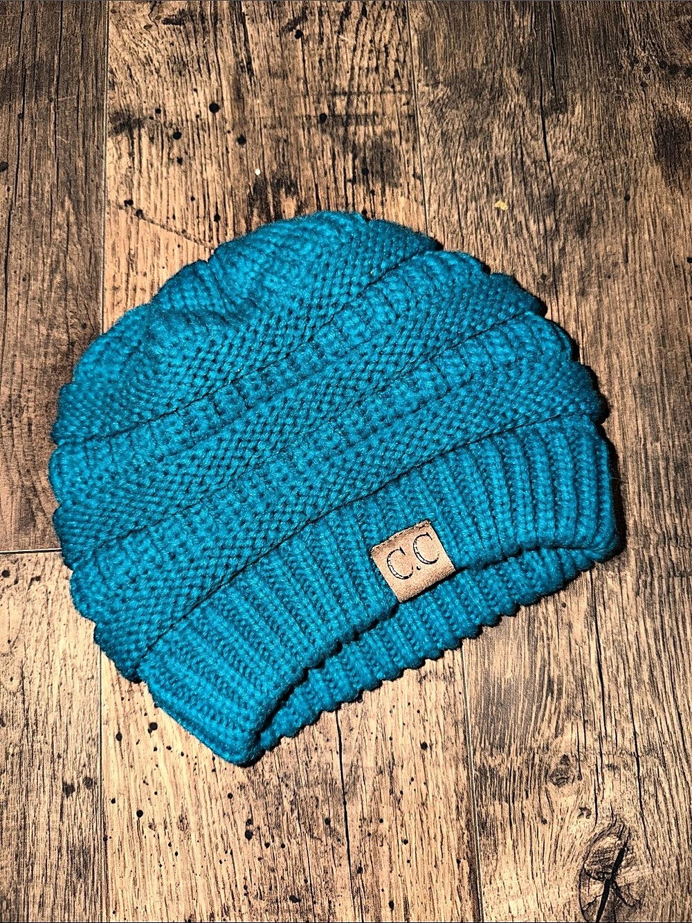 CC Knit Beanie in Blue Like New